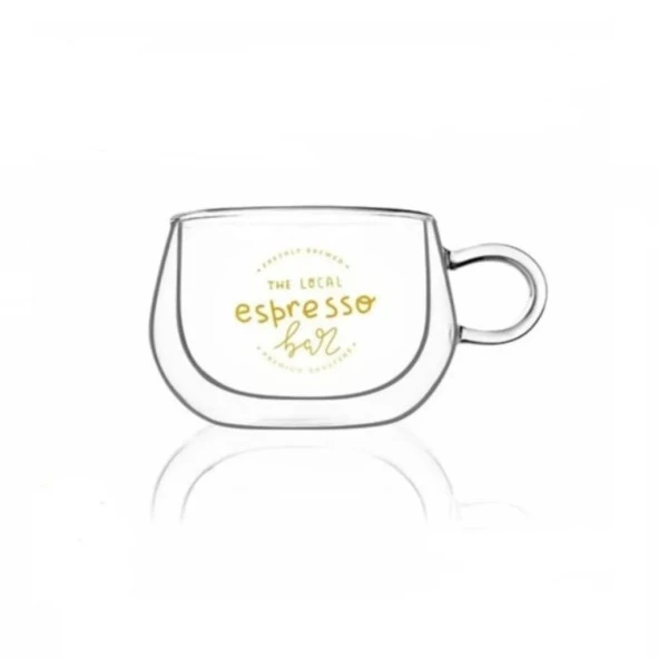 Perotti 13801 Çift Cidarlı 280 Ml Espresso Cam Kupa - 3