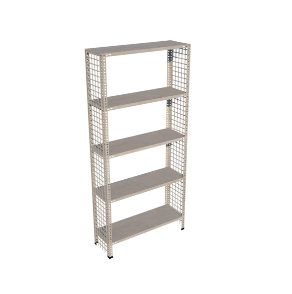5 Katlı Galvaniz Tel Kafes Çelik Raf - Dekoratif Raf  31x60 cm 200 cm - 2