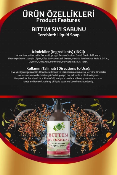 Bıttım Sıvı Sabunu 500 ML (SLS-SLES-Alkol-Paraben İçermez) - 2