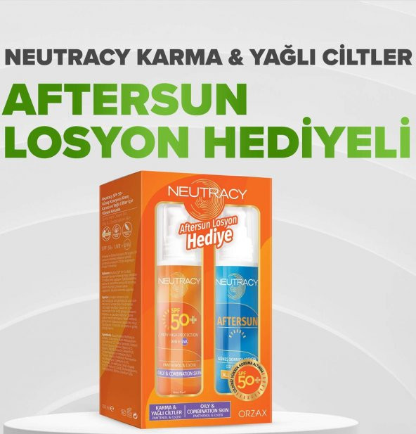 Neutracy Güneş Koruyucu Set Karma & Yağlı Ciltler İçin - Güneş Kremi SPF50+ 150 ml + After Sun Losyon 150 ml 8697595872208