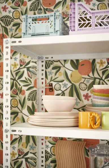 5 Katlı Beyaz Renk Çelik Raf - Çiçeklik Rafı, Ofis Rafı  43x75 cm 200 cm 1.00 mm - Resim 2