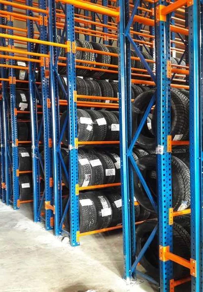 4 Katlı Lastik Rafı - Lastik İstifleme Rafı  40x120 cm - 4