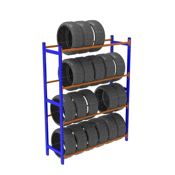 4 Katlı Lastik İstifleme Rafı   50x120 cm 200 cm ürün görseli