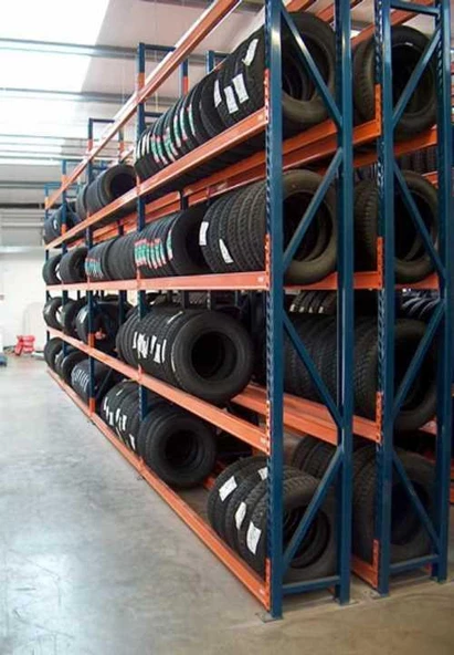 4 Katlı Lastik Rafı - Lastik İstifleme Rafı  40x120 cm - 3