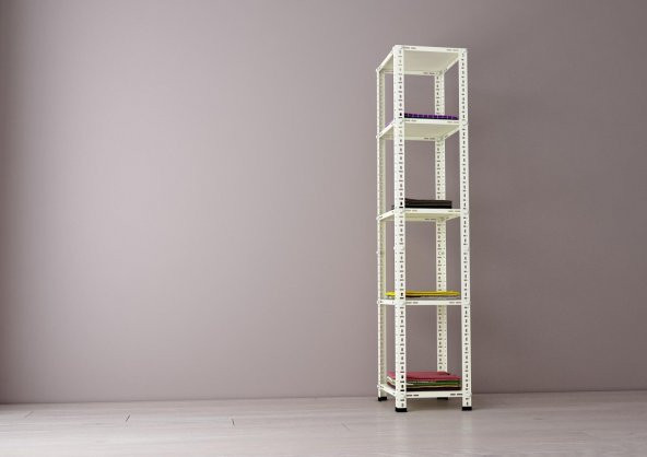 Rafburada® Krem Renk Çok Amaçlı Raf, Gardırop 31x31x150 ürün görseli 1