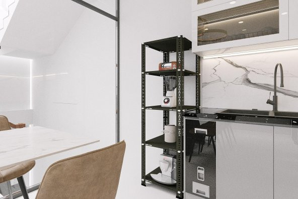 Rafburada® Krem Renk Çok Amaçlı Raf, Gardırop 31x31x150 - Resim 2