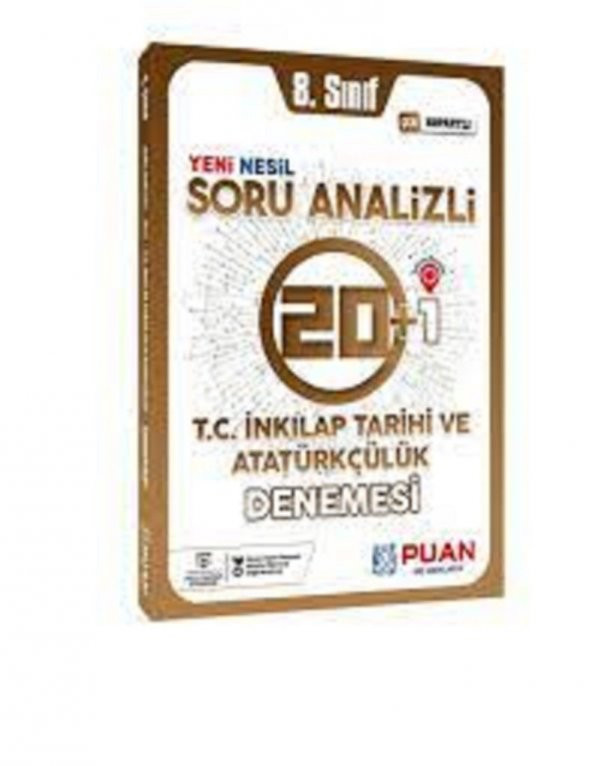 8. Sınıf LGS T.C. İnkılap Tarihi ve Atatürkçülük Soru Analizli 20+1 Deneme Puan Yayınları