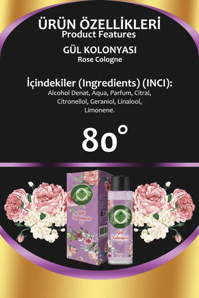 Gül Kolonyası 250 ml - Resim 2