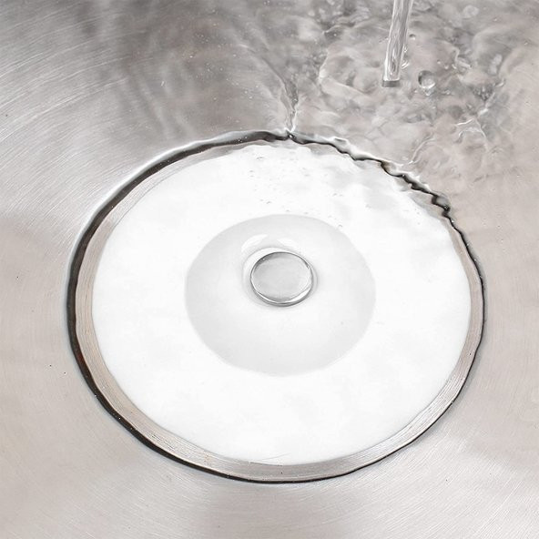 Lavabo ve Gider Tıpası Süzgeçli Beyaz 2 Adet - 2