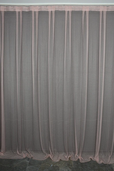 ORKİDE PUDRA RENK TEK KANAT Hazır dikilmiş Pileli Fon Perde 300*260 cm - Resim 2