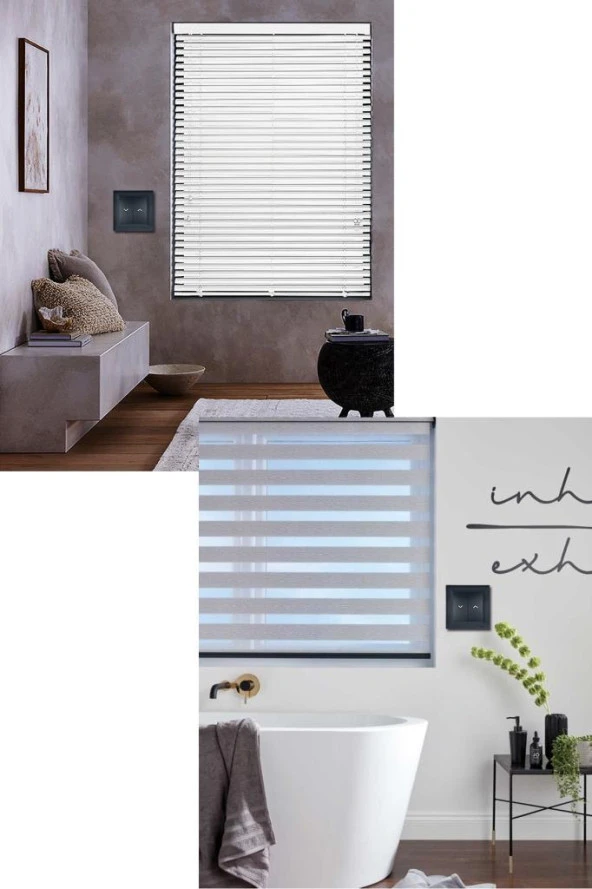 Schneider Asfora Antrasit Stor - Panjur - Jaluzi Kumanda Anahtarı - Resim 4