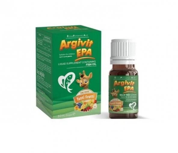 Argivit EPA Tutti Frutti Aromalı Damla 10 ml