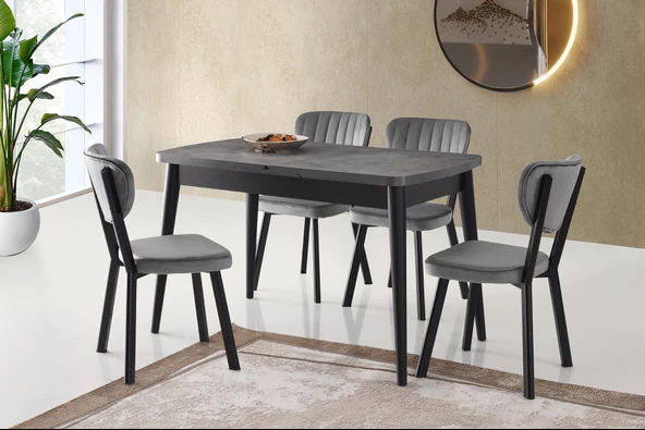 Kelebek Star Açılır MDF Mutfak Masa Sandalye Takımı - 7