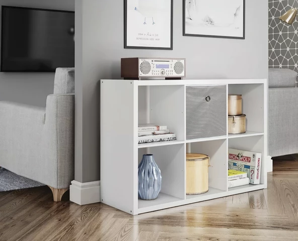 Çok Amaçlı Raf Organizer Saklama Kutusu 30 X 30 X 30 Cm Gri - Resim 2