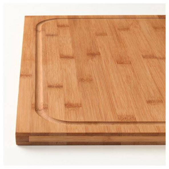 Kenarlı Kesme Tahtası, Bambu MeridyenDukkan 46x53 cm Kullanışlı Doğrama Tahtası - 4