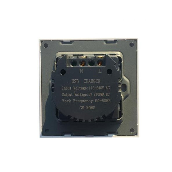 usb priz sıva üstü 2 port usb 2.0 priz 5v 2100mA - 2