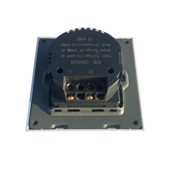 usb priz sıva üstü 2 port usb 2.0 priz 5v 2100mA - 3