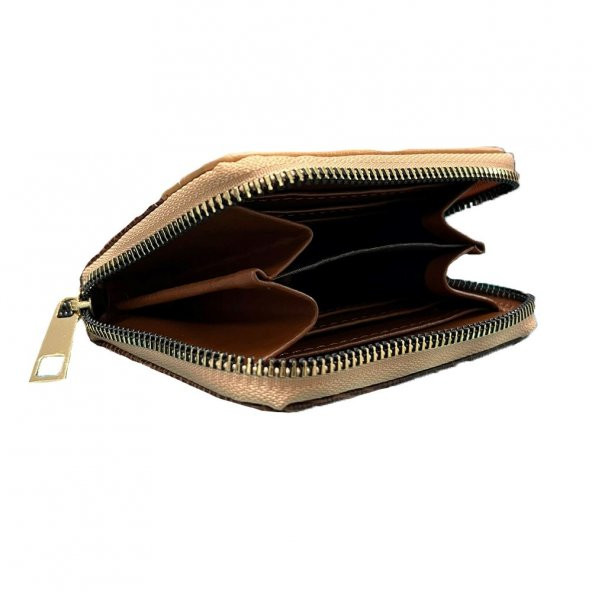 Dokulu Kahverengi Deri  Kadın  Kartlık & Cüzdan - 3