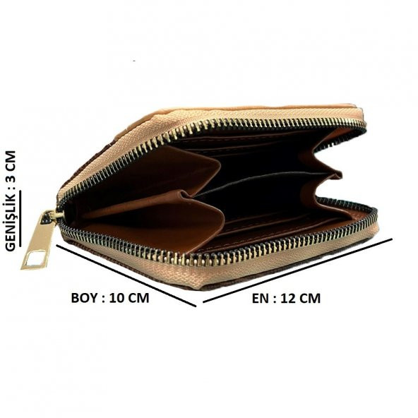 Dokulu Kahverengi Deri  Kadın  Kartlık & Cüzdan - 4