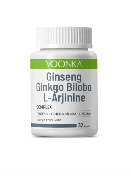 Voonka Ginseng Ginkgo Biloba L-Arginine 32 Kapsül ürün görseli