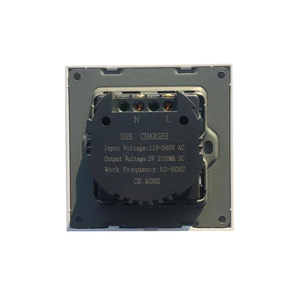 usb duvar tipi priz  2 port usb 2.0 priz 5v 2100mA - 2