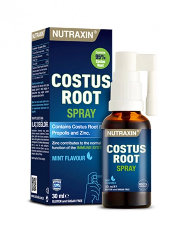 Nutraxin Costus Root Propolis ve Çinko İçeren Sprey 30 Ml