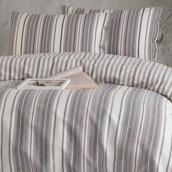 Clasy Butik Native Serisi Çift Kişilik Nevresim Takımı Rune v1 Lila - Resim 2