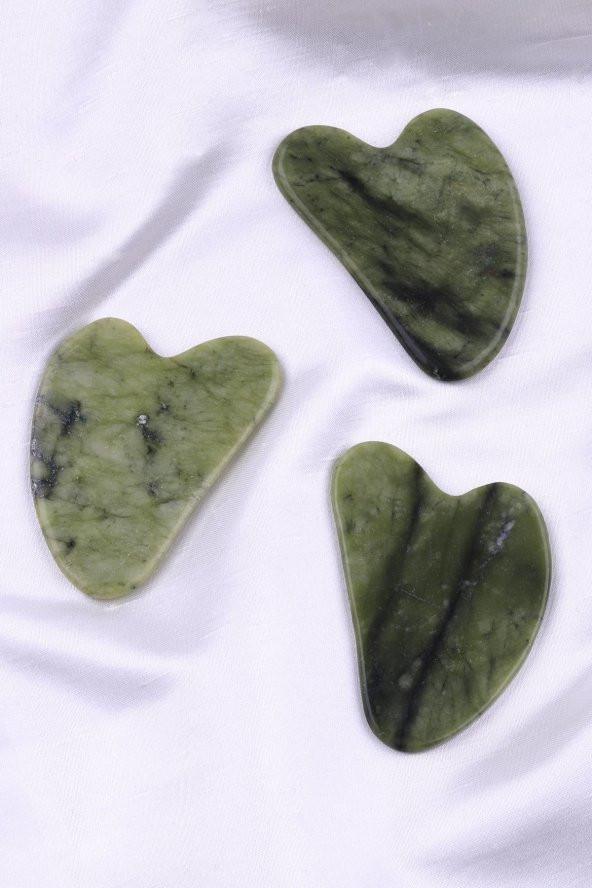 Yeşim Doğal Taş Gua Sha Yüz Masaj Taşı - 2