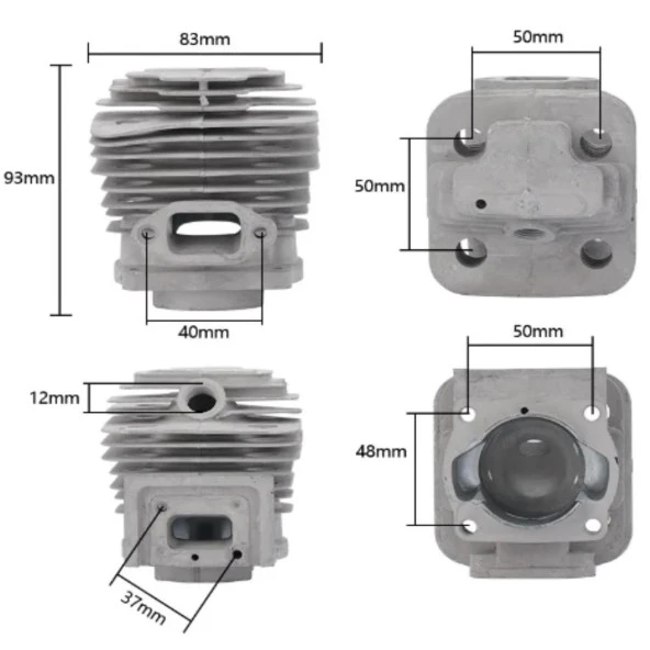Kmtmak Motorlu Tırpan ot motoru Silindir Piston Segman Set 44mm - 3