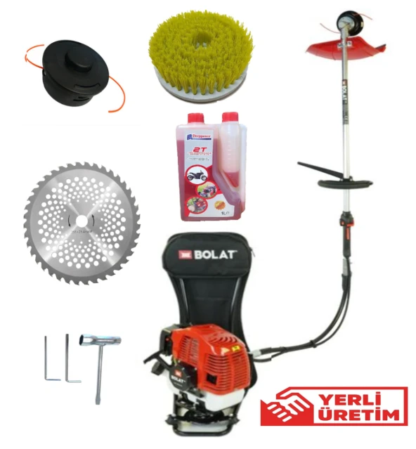 Bolat BS-520 Sırt tırpan ot motoru( HALI YIKAMA FIRÇASI VE 2T BENZİN KATKI YAĞI HEDİYELİDİR) - 2