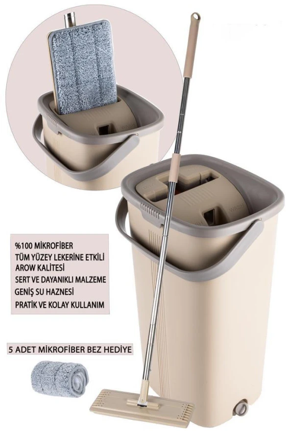 Arow Magic Mop Pro Tablet Mikrofiber Mop Temizlik Seti TR-1641 - 3