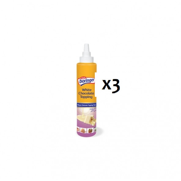 Kent Boringer Topping Sos Beyaz Çikolata 750 gr x 3
