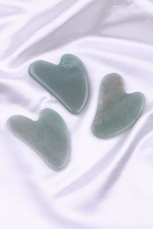 Aventurin Doğal Taş Gua Sha Yüz Masaj Taşı - 2
