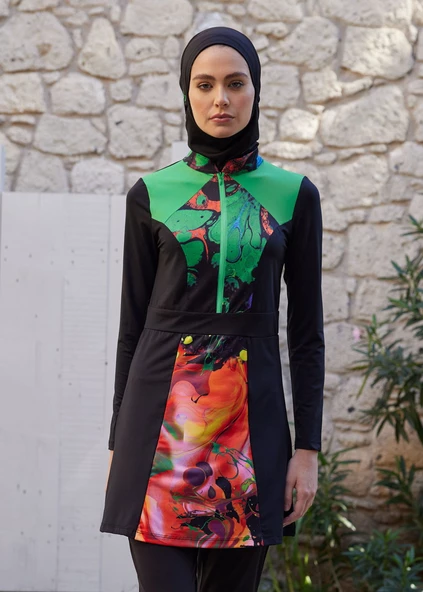 Tesettür Mayo Üstü -Yeşil Fit - Resim 5