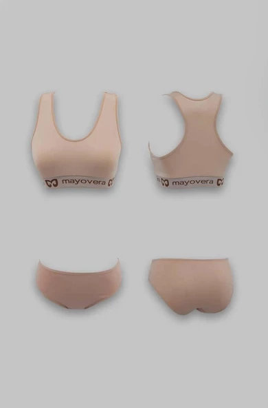 Feminen Nakışlı Tasarım Tesettür Mayo - Siyah - 6