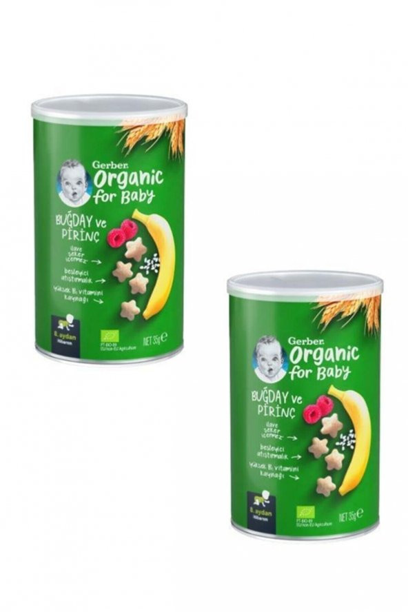 GERBER Organik Muzlu Bebek Atıştırmalığı 35GR 2Lİ