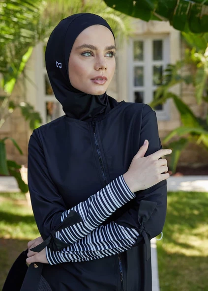 Spor Stil Tam Kapalı Mayo - 4