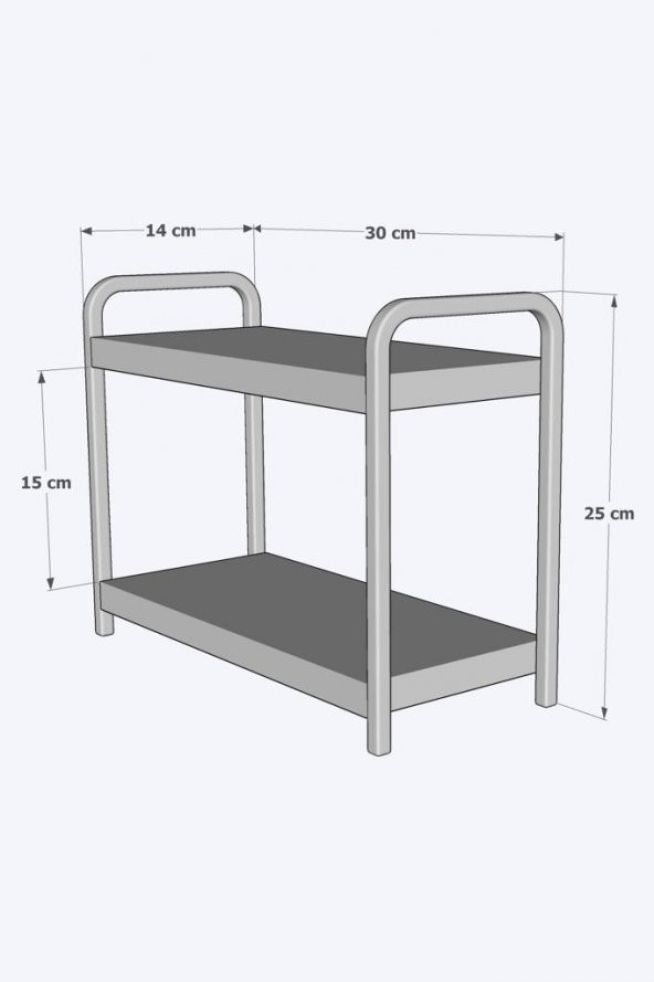 Mutfak Rafı Baharatlık Ahşap Çok Amaçlı Organizer Raf 1115 - 2