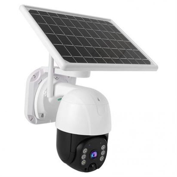 Solar Panelli Su Geçirmez Gece Görüş Destekli Wifi Bağlantılı Güvenlik Kamerası