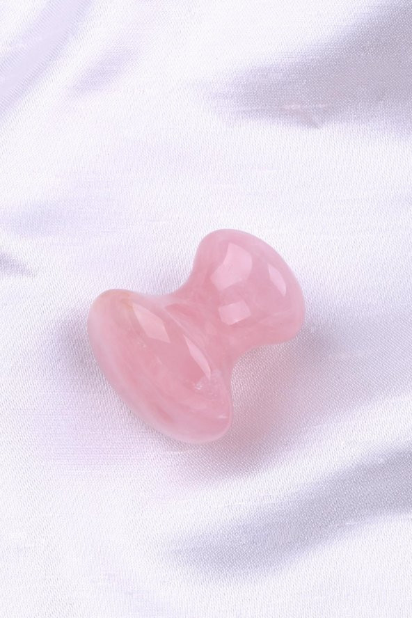 Pembe Kuvars Doğal Taş Mantar Şekilli Masaj Taşı - 2