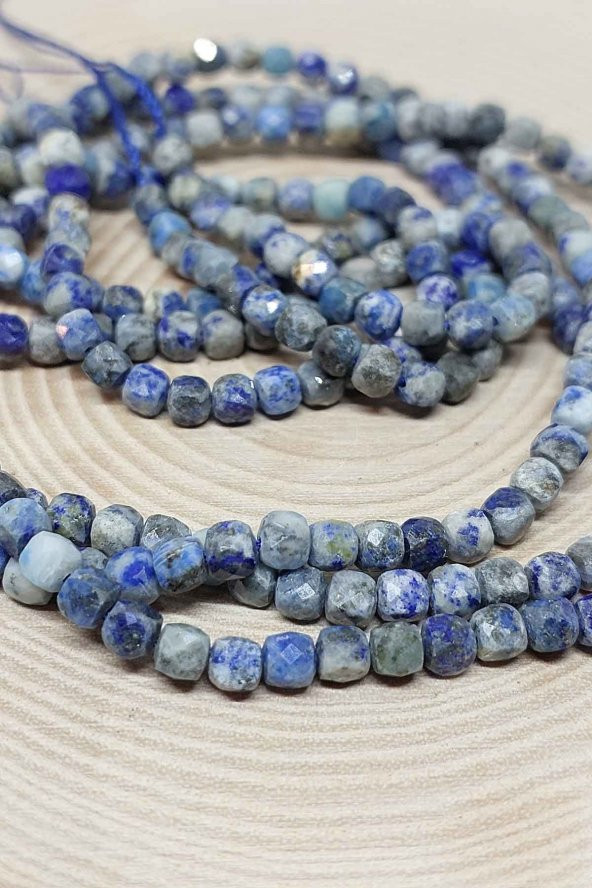 Lapis Taşı Küp Şekilli Dizi 4mm - Resim 2
