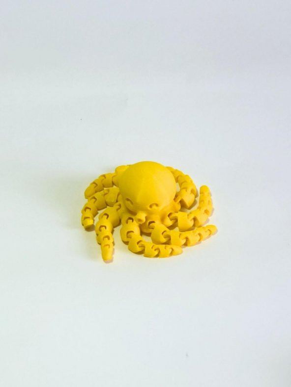 3 Boyutlu Hareketli Ahtapot Oyuncak & Masa Dekoru - Sarı ürün görseli 1