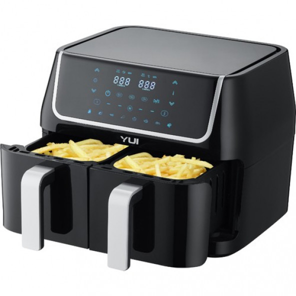Yui M40 Maxifry Dokunmatik Ekran (55) 10Lt Çift Hazneli Airfryer Yağsız Fritöz 1800W - 2