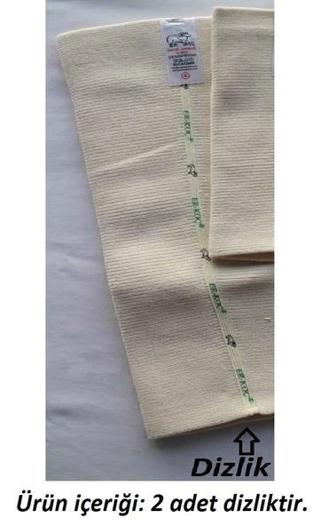 Erkoç Triko 2li Yün Dizlik-Krem - 2