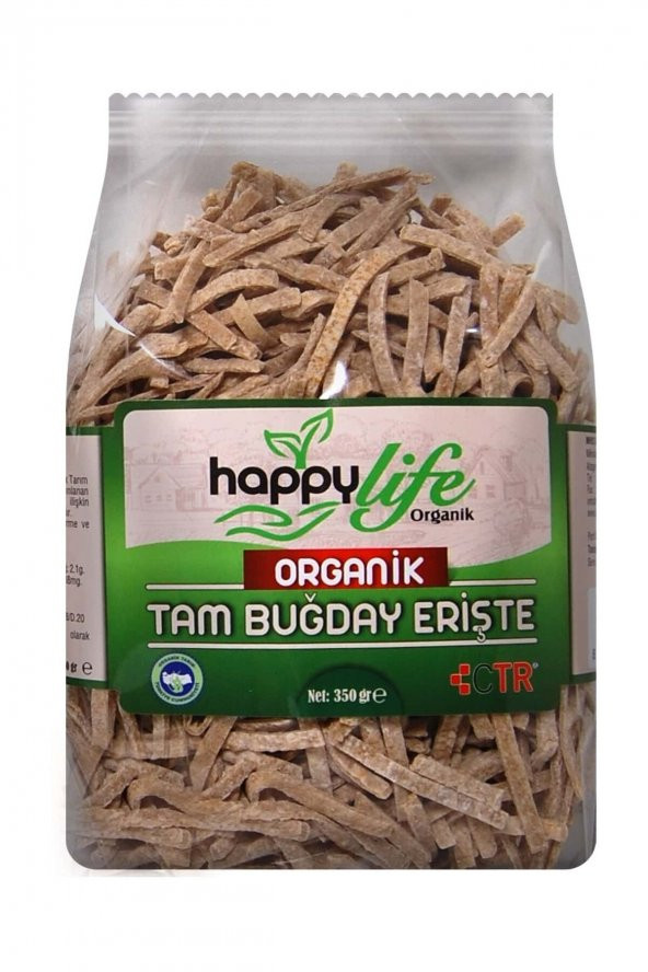 Happylife Organik Tam Buğday Erişte 350gr