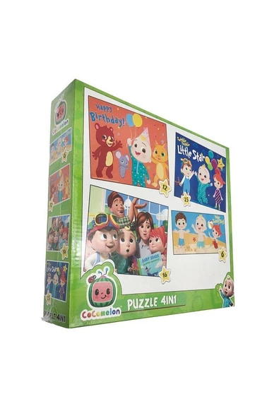 Cocomelon Kutulu Lisanlı 4 lü Puzzle/Yapboz - 2