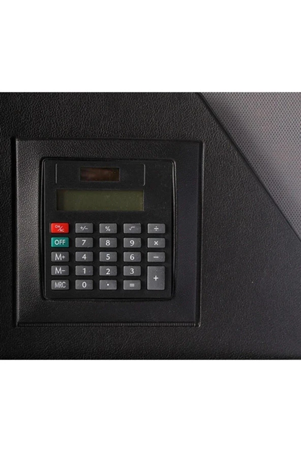 Önder Wole Fermuarlı Lüx Sekreterlik Hesap Makineli Siyah Vip Sekreterlik - 3