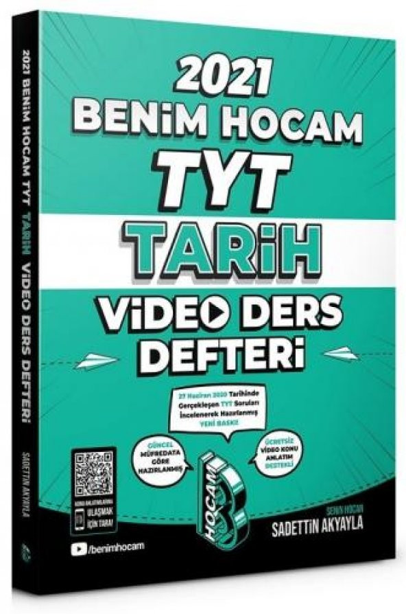 Benim Hocam Yayınları 2021 TYT Tarih Video Ders Defteri