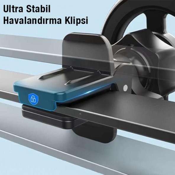 Coofbe Super Mıknatıs Ultra Stabil Klipsli Havalandırma Araç Tutucu Araç İçi Telefon Tutucu - 3