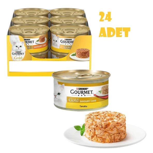 Gourmet Gold Savoury Cake Tavuklu Kedi Konservesi 85g (24 Adet)